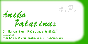 aniko palatinus business card